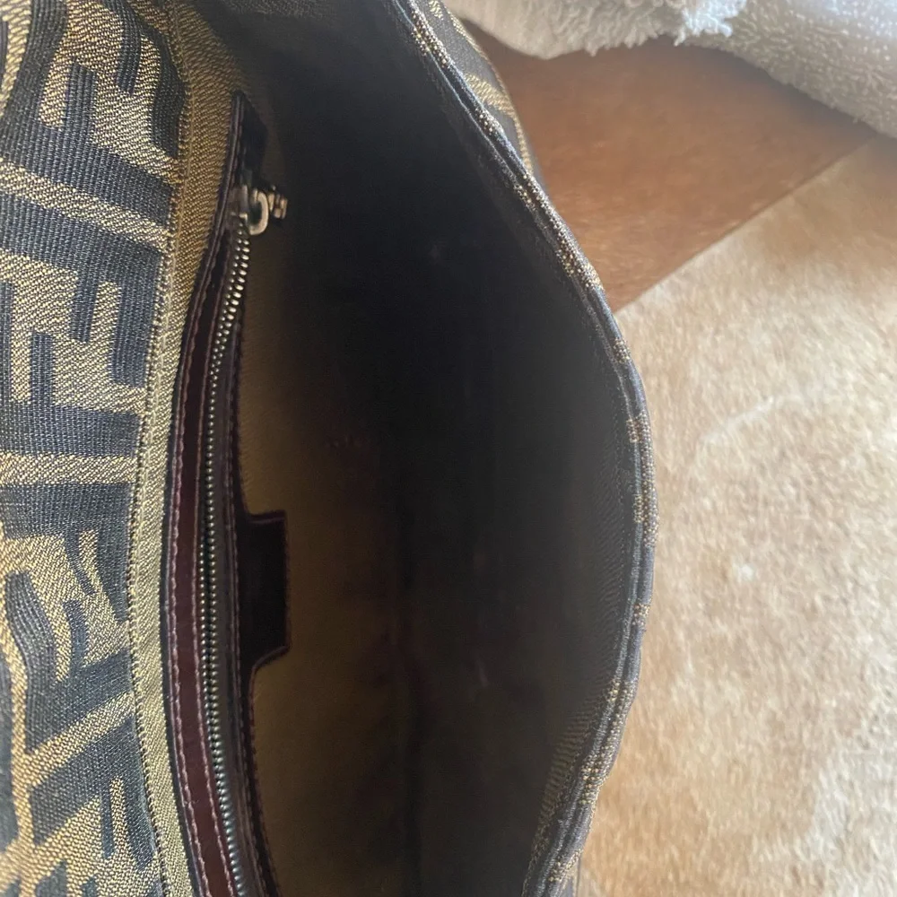 Fendi Dark Brown Monogram Shoulder Bag - Picture 3 of 7